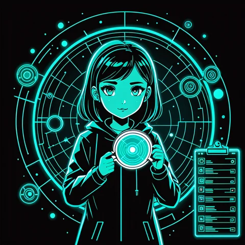 The Researcher digital footprint illustration